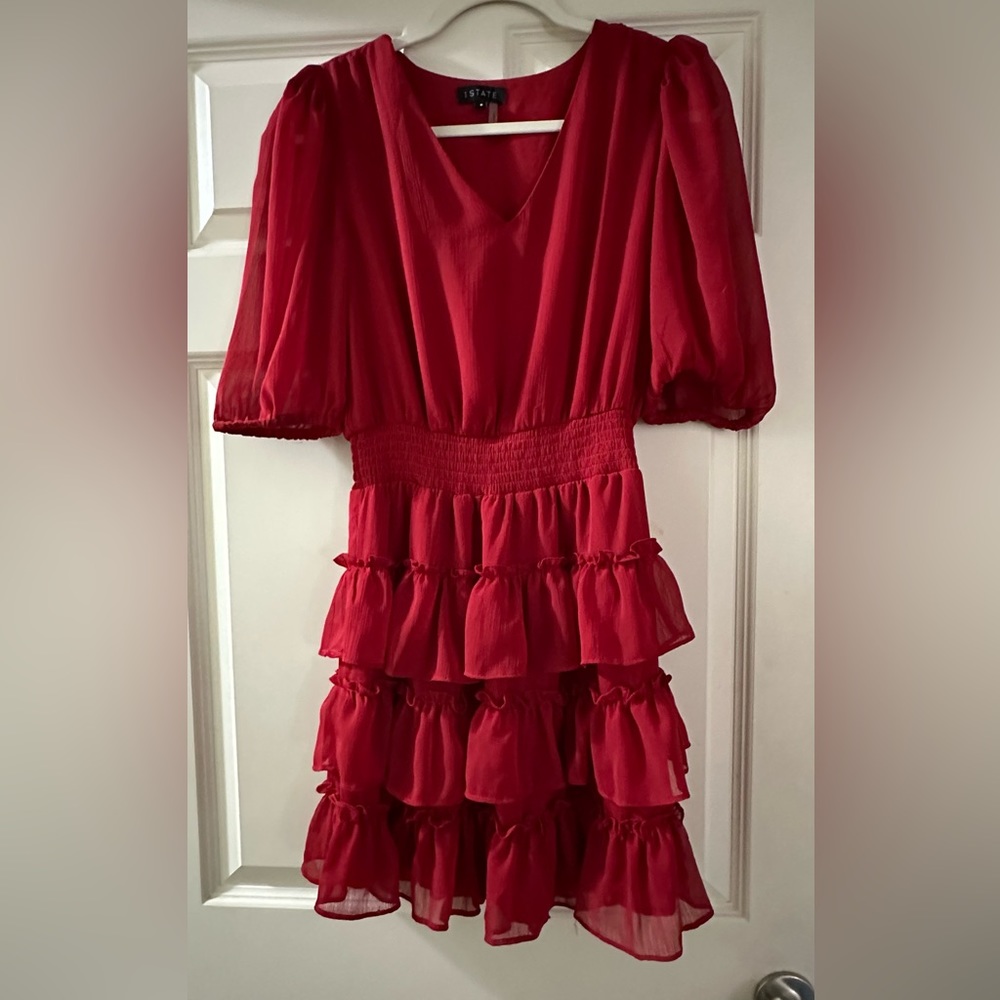 Red 1 State Red layered dress